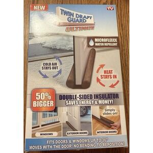 Twin Draft Guard Ultimate Microfleece Water Repellent Double Sided Insulator New